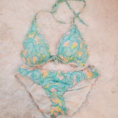 Mykonos Paisley Victoria's Secret Beach Sexy Push-Up Halter Mykonos Paisley Victoria's Secret Beach Sexy Cheeky Ruched-Back Bottom Colors: Blue / Yellow / Pink Listing Is For Two Pieces. New, Never Worn. Hygienic Liner Intact. (Purchased Online. Please Note That Victoria's Secret Online Merchandise Did Not Always Come With Price Tags.) Please Use The Offer Button Or Make A Bundle To Discuss Pricing. We Do Not Discuss Pricing In The Comments. Loveableshoppe Everywhere! Spring Paisley Print Beachwear Swimwear, Spring Beachwear With Paisley Print, Paisley Print Swimwear For Summer Beach, Summer Beach Swimwear With Paisley Print, Summer Beachwear With Paisley Print Swimwear, Beachwear Swimwear With Paisley Print For Beach Season, Paisley Print Beachwear Swimwear For Vacation, Paisley Print Beachwear Swimwear, Paisley Print Swimwear For Poolside And Beach Season