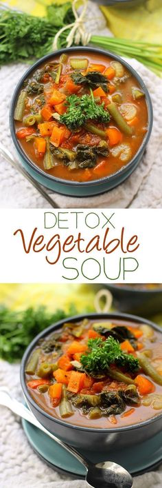 Need to detox from a day of sweets or a night of drinking? Try getting that fresh start from this nutrient packed Detox Vegetable Soup recipe. With eight different types of vegetables, you are sure to get the detox you're craving. Detox Vegetable Soup, Vegetable Soup Healthy, Vegetable Soup Recipe, Different Types Of Vegetables, Healthy Vegetable, Types Of Vegetables, Vegetable Soup Recipes