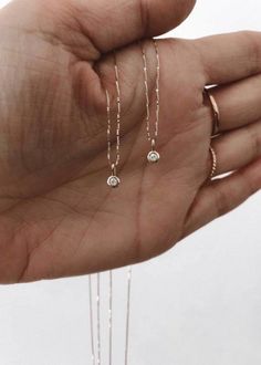 Mini Diamond Drop Necklace Diamond Drop Necklace, Necklace Diamond, Jewelry Photography, Diamond Drops, Simple Jewelry, Drop Necklace, Delicate Necklace, Box Chain, Cute Jewelry