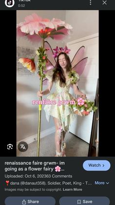 Ren Faire Flower Costume, Flower Fairy Cosplay, Flower Fairy Costume Diy, Spring Fairy Costume, Flower Fairy Outfit, Renfest Outfit, Flower Fairy Costume, Sun Fairy, Fairy Costume Women