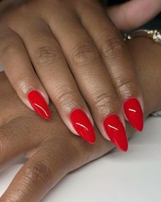 Acrylic Nails Nude, Red Gel Nails, Hello Nails, Simple Gel Nails, Work Nails, Classy Acrylic Nails, Classy Nails, Funky Nails, Fancy Nails