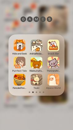 an iphone screen showing the game's avatars and their characters, including cats