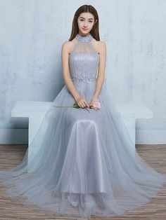 Prom Dress Shops, Prom Dresses High Neck, Dresses With Beads, Cheap Prom Dresses Uk, Flower Girl Dresses Mermaid, Dresses High Neck, High Neck Prom Dress, Silk Prom Dress, Lace Prom Dresses