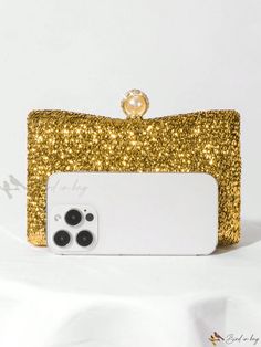 Bird in Bag - Exquisite Rhinestone Evening Clutch Bag - Sophisticated Formal Handbag, Crafted to Perfection Square Box Bag With Pearl Handle For Party, Rectangular Box Bag With Pearl Handle For Party, Chic Party Box Bag With Pearl Handle, Party Square Box Bag With Pearl Handle, Square Party Box Bag With Pearl Handle, Rectangular Party Box Bag With Pearl Handle, Embellished Rectangular Evening Bag For Night Out, Party Clutch Box Bag With Pearl Handle, Gold Shoulder Bag With Rhinestones For Night Out