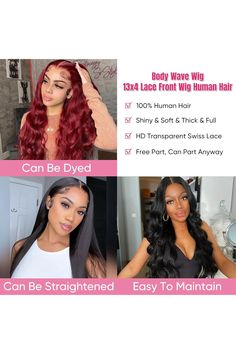 SUPERNOVA Body Wave HD 13x4 Lace Front Wigs Human Hair for Black Women Transparent Lace Frontal Wig Human Hair Pre Plucked Brazilian Glueless Body Wave Wig Natural Hairline 180% Density 16 Inch Hair For Black Women, Wave Wig, Body Wave Wig, Shiny Hair, Lace Frontal Wig