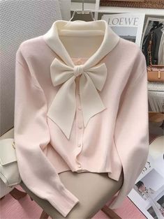 Loose Top, Chic Pink, Coat Design, Loose Tops, Jacket Design, Cute Woman, Women's Coat, Pink Bow, Autumn Winter Fashion