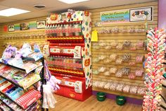 a store filled with lots of different types of candy