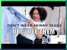 Don't wear skinny jeans, upcycle them!  If you're over the skinny jeans trend, I have 10 ways for you to reuse them to make super trendy fashion pieces.1. Ch... Remake Clothes Refashioning, Diy Jeans Upcycle, Diy Jeans Refashion, Jean Upcycle, Jeans Upcycle, Jeans Refashion, Remake Clothes, Diy Pants, Jeans Trend