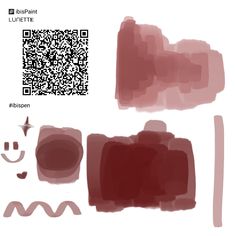 an image of some red and white paint with the qr code on it's side