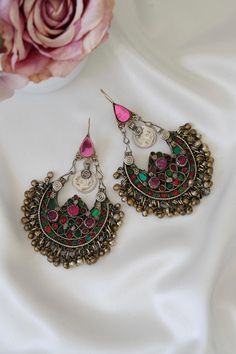 Afghan Jewellery Authentic Traditional Handmade Earrings. Get in contact with us if there is any queries regarding the item. Check out my page for other items. Help my small business and promote Afghan culture by placing an order with us. We have different kinds and types of Afghan Vintage Jewelleries! Your feedback is much appreciated. Please let us know the item arrived safely! Vintage Chandbali Jhumkas For Festivals, Traditional Chandbali Danglers For Festivals, Traditional Heavy Chandbalis For Festival, Bohemian Heavy Chandbalis For Festivals, Vintage Chandbali Jhumkas With Latkans, Vintage Chandbali Jhumkas For Festive Occasions, Traditional Chandbali Festival Danglers, Bohemian Heavy Round Danglers, Bohemian Heavy Danglers For Festive Occasions