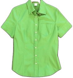 Fitted Green Blouse With Button Closure, Fitted Green Shirt For Work, Fitted Green Office Shirt, Classic Fitted Green Shirt, Classic Green Fitted Shirt, Green Fitted Classic Shirt, Fitted Classic Green Shirt, Green Button, Green Color