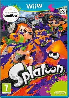 the game splaton is shown in front of an orange and purple background with black letters