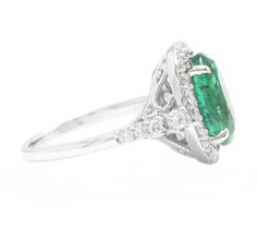 Gia Certified Cushion Cut Heirloom Jewelry, Gia Certified Emerald Ring For Formal Occasions, Heirloom Cushion Cut Gia Certified Jewelry, Etsy Gold Ring, White Gold Ring, Green Emerald, Natural Emerald, Emerald Diamond, Quality Diamonds