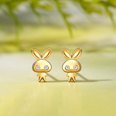 Whimsical and ever playful, these tiny earrings are the sweetest thing you'll ever set your eyes on! With two long ears, shimmering eyes and little body, the design creatively keeps all the cuteness of a bunny rabbit. These adorable woodland rabbit earrings are perfect to give as a gift for someone you love, or as a little treat for yourself!Carat Weight: 0.074 ctStone Size: 1.3 mmStone Type: Jeulia® StoneNumber of Stones: 4 Stone Shape: RoundStone Color: Diamond WhiteWeight: 1.56 gMaterial: Pla Woodland Rabbit, Rabbit Earrings, The Sweetest Thing, Sweetest Thing, Tiny Earrings, A Bunny, Online Earrings, Bunny Rabbit, Quality Jewelry