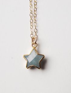 Aquamarine Star Gold Necklace Star Gold Necklace, Gold Star Necklace, Star Necklace Gold, Gold Chains For Men, Dope Jewelry, Funky Jewelry, Jewelry Lookbook, Gold Star, Dream Jewelry