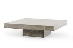 a concrete coffee table on an isolated white background