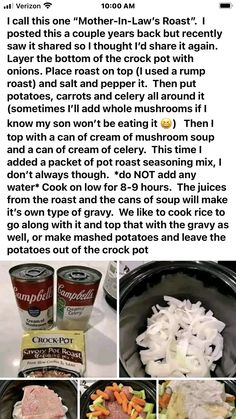 the instructions for how to make crock pot casserole are shown in this article