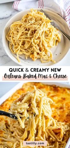 Creamy New Orleans Mac & Cheese with spaghetti, cheddar, mozzarella, and pepper jack! Perfect comfort food for any occasion. 🧀🍝 #MacAndCheese #CheesyGoodness Creamy Shrimp Enchiladas, Easy General Tso Chicken, Baked Dish, Classic Mac And Cheese, Pasta Alternative, Cajun Creole Recipes, Baked Mac N Cheese, Spaghetti Noodles, Baked Mac