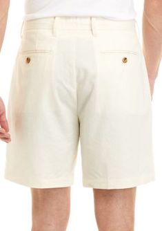 Lightweight and airy, these Biltmore shorts look great paired with your favorite button-down or polo. | Biltmore Men's Linen Shorts, 36 Classic Summer Shorts With Button Closure, Mens Linen Shorts, Mens Linen, Linen Shorts, Welt Pocket, Short Outfits, Looks Great, Mens Outfits