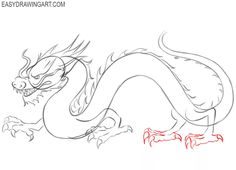 how to draw a chinese dragon