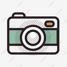 an image of a camera on a white background with black and green lines in the middle