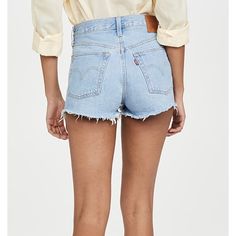 Classic Shorts, Great Closet Staple, Never Worn, Washed Once To See If They Would Shrink To Fit Me But Sadly They Did Not :( 501 Shorts, Levi 501s, Classic Shorts, White Jean Shorts, Dark Denim Jeans, High Rise Denim Shorts, Levi’s Jeans, Denim Cutoff Shorts, Levi’s 501