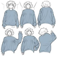 an anime character's perspective on how to wear a sweater in the style of him