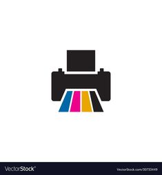 a printer icon on a white background