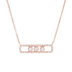 Shy Creation Jewelry - 0.24CT 14K ROSE GOLD DIAMOND SLIDER BAR NECKLACE | Manfredi Jewels Rings Fancy, Mens Diamond Jewelry, Slider Bar, Cocktail Fashion, Necklaces Diamond, Gemstone Diamond Ring, Bar Pendant Necklace, Diamond Pendants, Diamond Fashion Rings