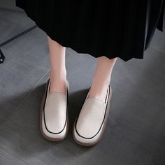 💖1. New customer get 7% OFF [Code: 7OFF]💖2. Buy 2 and get 10% OFF [Code: 10OFF]💖3. Buy 3 and get 15% OFF [Code: 15OFF] Casual Closed Toe Platform Loafers, Beige Casual Flat Bottom Loafers, Casual Round Toe Platform Loafers, Comfortable White Flat Loafers, Casual Beige Closed Toe Platform Loafers, Casual Flat Platform Loafers, Casual White Closed Toe Platform Loafers, Casual Beige Flat Platform Loafers, White Slip-on Platform Loafers With Rubber Sole