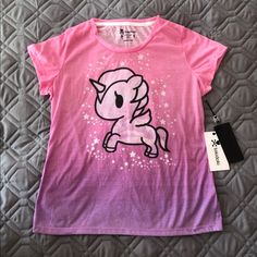 Tokidoki Unicorn Shirt Ombr Pink And Purple Colors Size Xl (Child) Can Fit Adult Xs Please See Last Two Pictures For Minor Flaws. Nwt Casual Hello Kitty Print Tops For Sleepover, Cute Hello Kitty Print Tops For Sleepover, Cute Hello Kitty Tops For Sleepover, Playful Cotton T-shirt With Unicorn Print, Cute Unicorn Print Summer T-shirt, Cute Multicolor Unicorn Print T-shirt, Casual Pink T-shirt With Unicorn Print, Cute Purple Tops With Character Print, Pink Unicorn Print Top For Summer