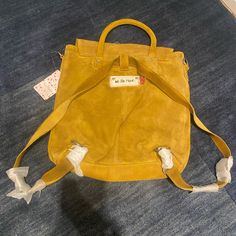 Brand New With Tags, Never Used, In Excellent Condition. Currently Out Of Stock And No Longer Available For Purchase On Freepeople.Com Suede Backpack, Mesh Backpack, Free People Bags, Studded Backpack, Vegan Leather Backpack, Crochet Backpack, Leather Sling Bag, Backpack Brands, Gold Bag