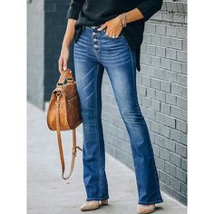 Season:Spring   Fall; Fabric:Denim; Gender:Women's; Style:Fashion,Streetwear; Elasticity:Micro-elastic; Occasion:Street,Outdoor; Fit Type:Regular Fit; Function:Soft,Comfy,Comfortable; Waistline:High Waist; Pattern:Plain; Design:Pocket; Pants Type:Jeans,Jeggings; Front page:FF; Listing Date:10/12/2024; Production mode:External produce; Pants Length:Full Length Blue Non-stretch Jeggings For Fall, Blue Jeggings For Fall, Fall Slim Fit Denim Jeggings, Slim Fit Denim Jeggings For Fall, Full-length Denim Jeggings For Fall, Full Length Denim Jeggings For Fall, Jeans Women High Waist, Washed Denim Pants, Womens Flare Jeans