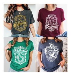 Universal Studios Shirts For Family, Harry Potter Gender Reveal, Universal Studios Shirts, Universal Studios Orlando Trip, Wizard House, Gender Reveal Shirts, Harry Potter Tshirt, Harry Potter Shirts, House Family