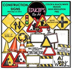 construction signs clip art for the classroom