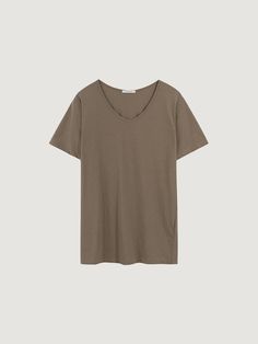 Composition : Cotton100%Country of Origin : Republic of Korea Plain Brown Summer Tops, Classic Everyday Khaki Tops, Classic Khaki Tops For Everyday, Classic Khaki Short Sleeve Tops, Brown Relaxed Fit Plain Top, Classic Brown T-shirt For Summer, Classic Brown Short Sleeve Top, Classic Brown Summer Top, Classic Brown Summer Tops