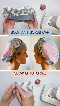 the instructions for how to make a head scarf