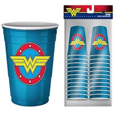 wonder woman party cups and napkins