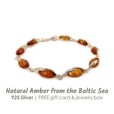 Amber link bracelet, Fashion bracelets, Sterling silver bracelet, Baltic amber bracelet, Elegant gemstone bracelet, Gift jewelry, Bernstein Shipping upgrade DHL Express ✈ $21 USA/Canada 1-3 business days ✈ ✈ $19 Europe | $21 UK 1-2 business day ✈ ✈ $26 Other countries 2-6 business days ✈ Delivery time for FREE SHIPPING please check in shop FAQs J E W E L R Y * F O R * E V E R Y * O C C A S I O N BEST PRICE & QUALITY An elegant amber bracelet, designed with 925 Sterling Silver & Real Balt Luxury Amber Bracelets For Formal Occasions, Amber Round Bracelets As Gifts, Amber Round Bracelets As A Gift, Round Amber Bracelet As Gift, Round Amber Bracelet Gift, Amber Bangle Bracelet For Gift, Silver Chain Bracelet With Natural Stones As Gift, Sterling Silver Bracelets With Natural Stones As Gift, Amber Bracelets For Jewelry Making With Natural Stones