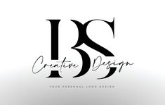 the logo for creative design is shown in black and white with an elegant font that reads,