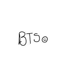 the word bt5o is written in black ink on a white background with an emoticive smiley face