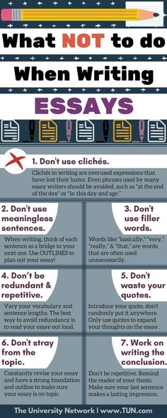 what not to do when writing an effective college application? infographical poster by the university network