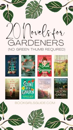 the cover of 20 novels for gardeners