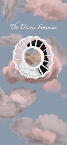 the divine feminine book cover with clouds in the sky