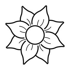 a black and white drawing of a flower