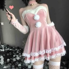 Anting Manik, Bunny Dress, Style Kawaii, Fluffy Bunny, Kawaii Fashion Outfits, Maid Dress, Bunny Girl, Cosplay Dress, Kawaii Clothes