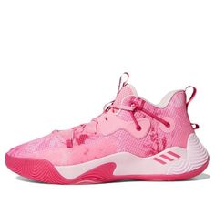 Looking for a stylish and comfortable sneaker to wear on your feet? You'll love the Adidas Harden Stepback 3 'Bliss Pink!' These sneakers come in a feminine pink color, are made from both durable and comfortable materials, and offer great durability for everyday use. Plus, the glossy finish gives them a look that is sure to turn heads. If you're in the market for a new sneaker, the Adidas Harden Stepback 3 'Bliss Pink' is a great option to consider. Zapatillas Nike Basketball, Nike Volleyball Shoes, Bb Shoes, Pink Basketball Shoes, Best Volleyball Shoes, Nike Shoes Women Fashion, Pink Basketball, Girls Basketball Shoes, Best Basketball Shoes