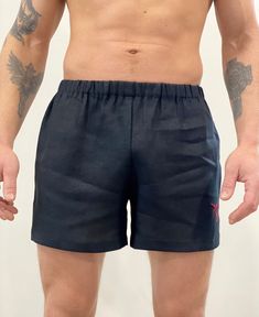 Product details:  Material: 100% Linen  Style:  AnSanLinen Sample Color: Black                             DETAILS:     For your convenience, measurements are given in both cm and inches.        Shorts  size on pictures Size M: in (cm)  Men's shorts, simply shorts, with elastic belt and embroidery /BULL/   Shorts length /side/ - 14" (35cm)., Step seam/inner length/- 4.4''(11cm).,  waistband - 30" (75cm)., Hips- 42'' (105cm)., 1/2 leg width of - 13.2" (33cm), Full 26.4"(66cm).  Embroidery 3.2''x2 Cotton Boxer Briefs For Workout, Workout Boxer Briefs With Built-in Shorts, Casual Short Length Boxer Briefs For Gym, Casual Brief Shorts For Summer, Casual Summer Gym Boxer Briefs, Casual Summer Shorts Brief Style, Sports Boxer Briefs With Built-in Shorts, Summer Workout Boxer Briefs With Built-in Shorts, Cotton Boxer Briefs For Sports