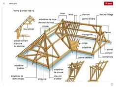 an image of a wooden structure with measurements