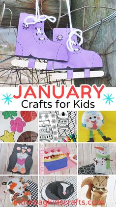 These January craft ideas for kids are the perfect go to creative projects all winter long. Celebrate special days during January or just enjoy making lots of winter crafts with your kids. January Arts And Crafts For Kids Easy, Art For January For Kids, Winter Themed Crafts For Preschoolers, January Crafts For Kindergarten, January Activities For Kids Lesson Plans, Winter Art Projects For Elementary, January Craft For Kids, January Art For Kids, January Crafts Preschool